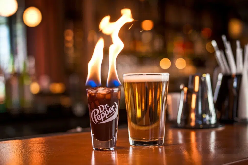 Flaming Dr. Pepper